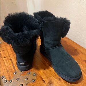 UGG Women's Black Suede Winter Boots